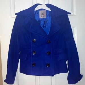 BE COOL brand Pea Coat- beautiful cobalt blue- size Medium